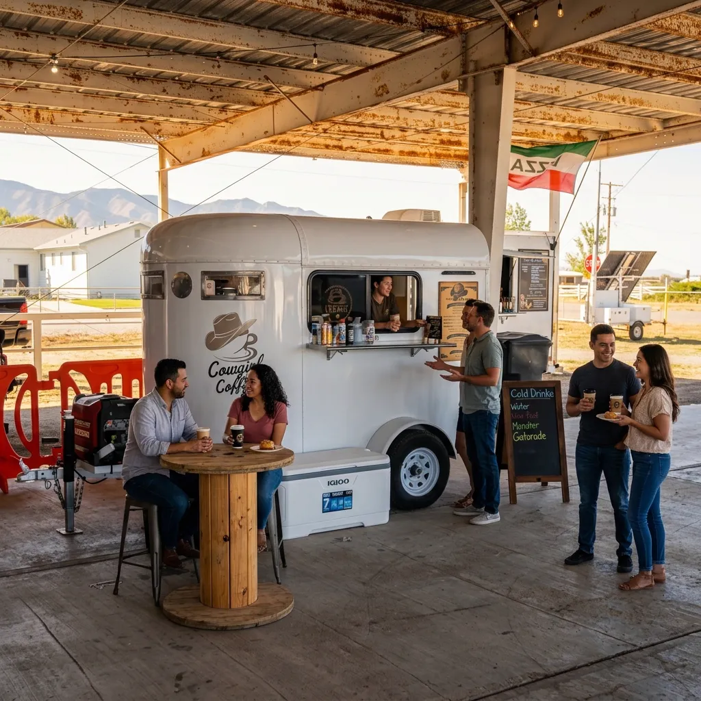 Cowgirl Coffee Mobile Horse Trailer